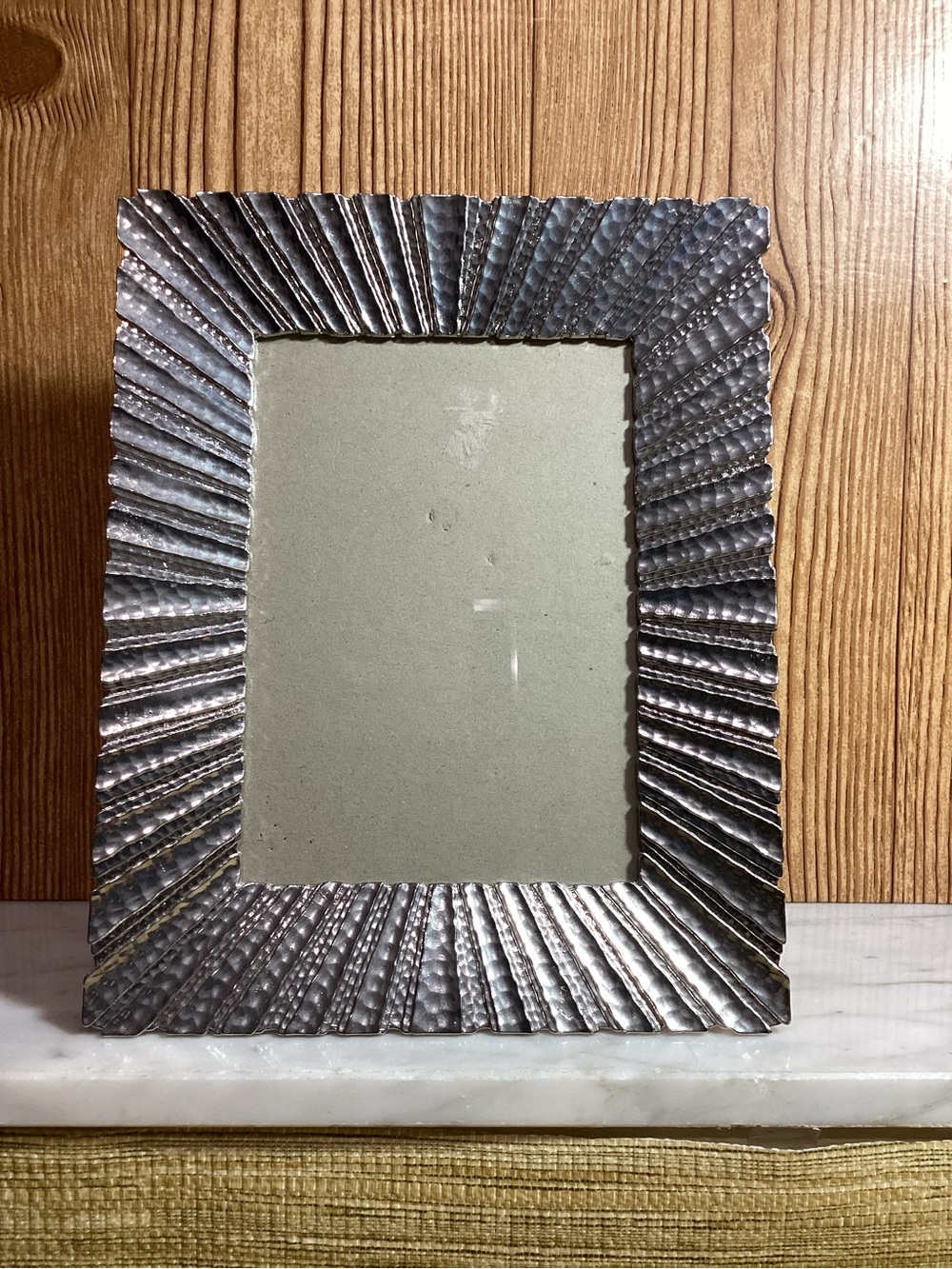 ZGallerie Metal Textured Photo Frame - Silver Holds 5x7